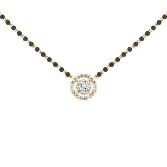 0.50Ct Round Shape Delicate Mangalsutra