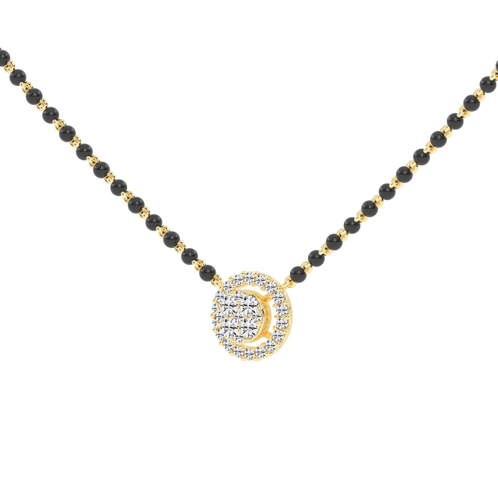 0.50Ct Round Shape Delicate Mangalsutra