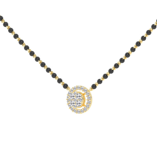 0.50Ct Round Shape Delicate Mangalsutra