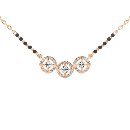 0.50Ct Round Shape Delicate Mangalsutra
