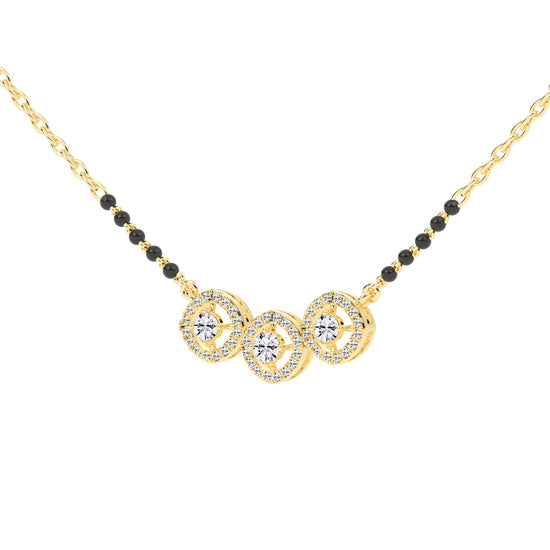 0.50Ct Round Shape Delicate Mangalsutra