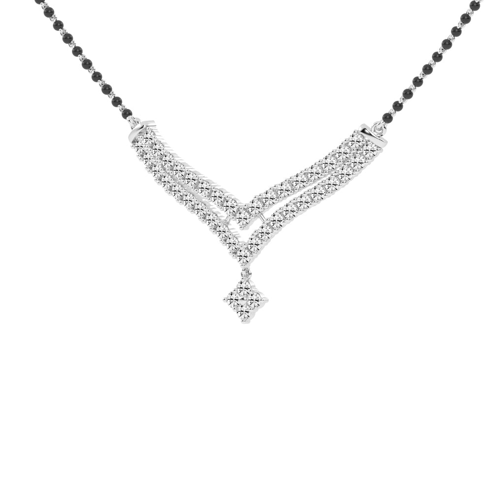 3.25Ct Round Shape Delicate Mangalsutra