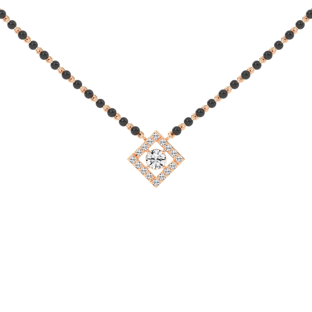 0.25Ct Round Shape Delicate Mangalsutra