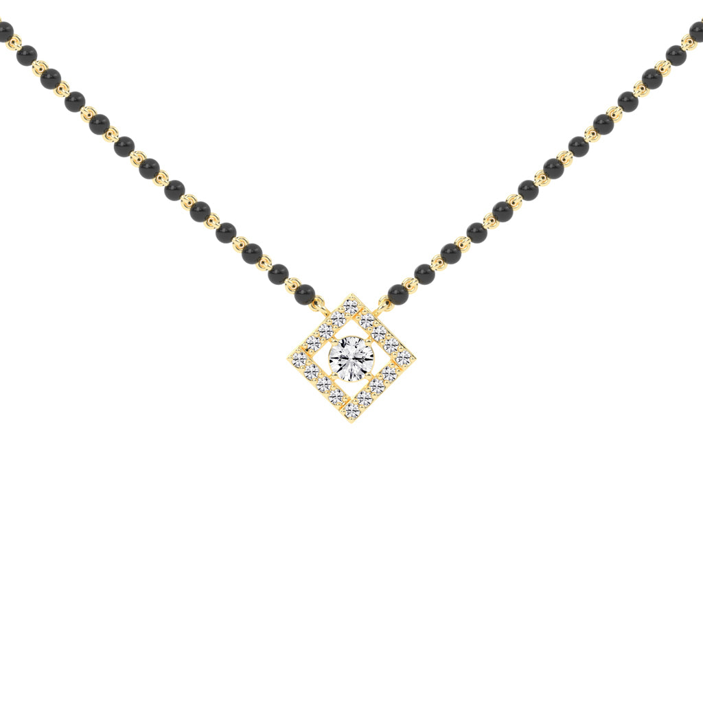0.25Ct Round Shape Delicate Mangalsutra