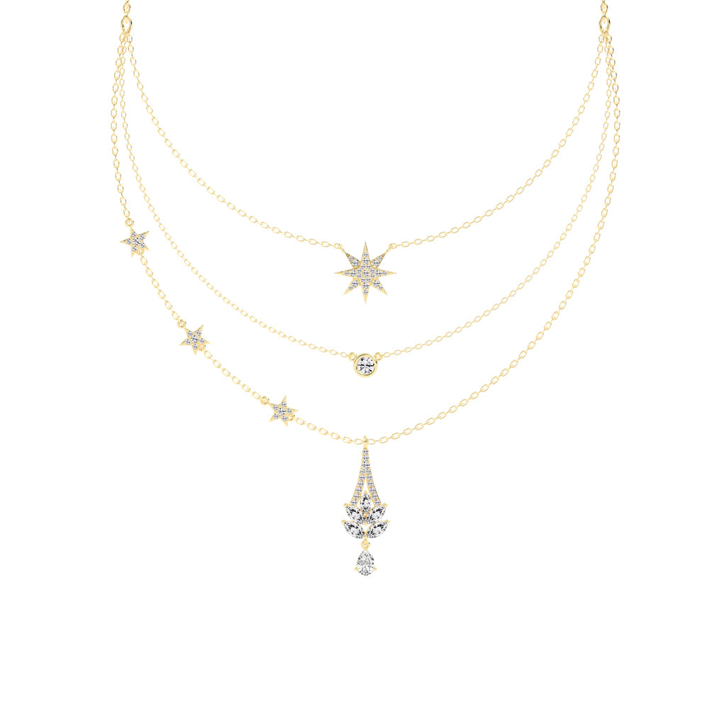 2.25Ct Pear Shape Fancy Mangalsutra