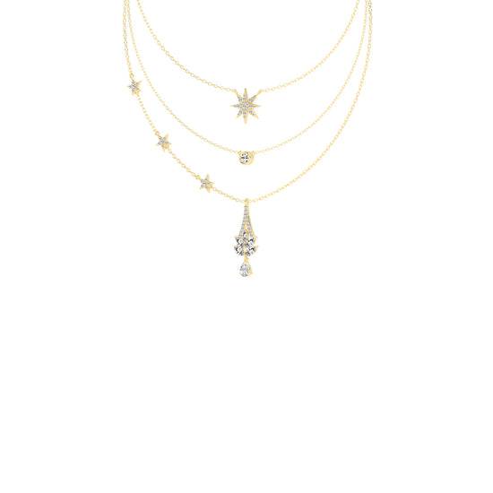 2.25Ct Pear Shape Fancy Mangalsutra