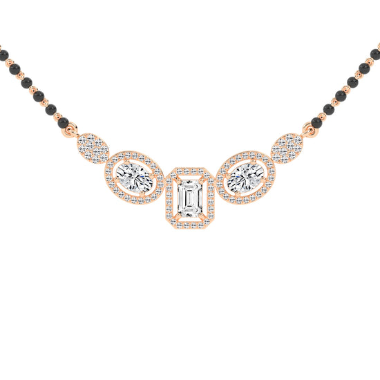 2Ct Oval Shape Fancy Mangalsutra