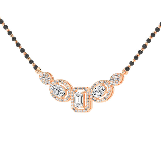 2Ct Oval Shape Fancy Mangalsutra