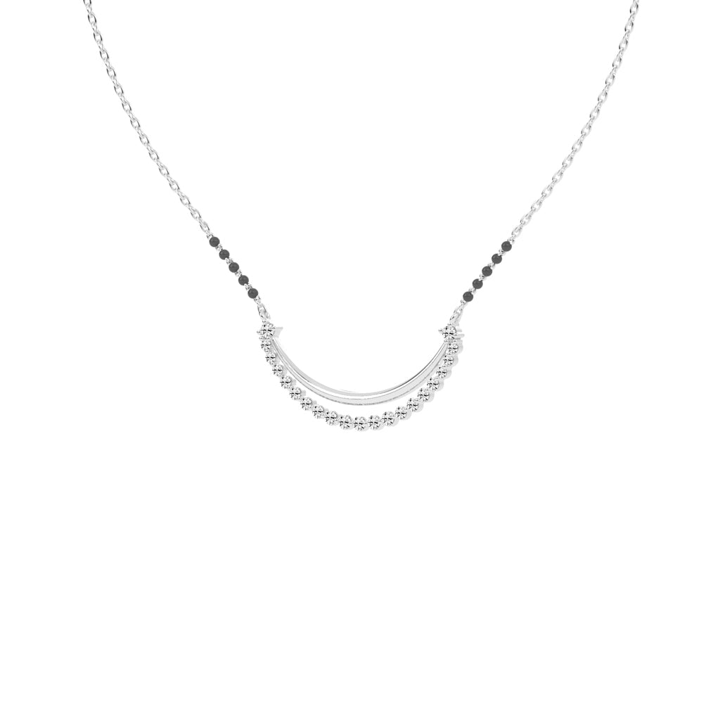 1Ct Round Shape Delicate Mangalsutra