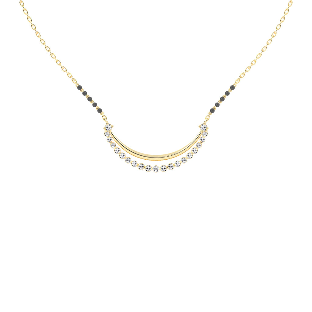 1Ct Round Shape Delicate Mangalsutra
