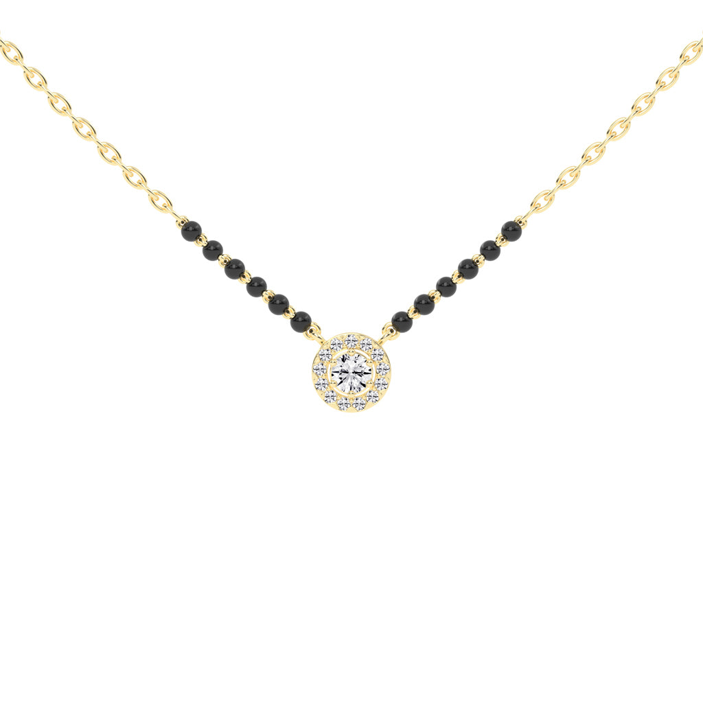 0.25Ct Round Shape Solitaire Mangalsutra