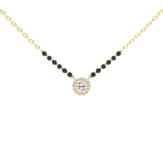 0.25Ct Round Shape Solitaire Mangalsutra