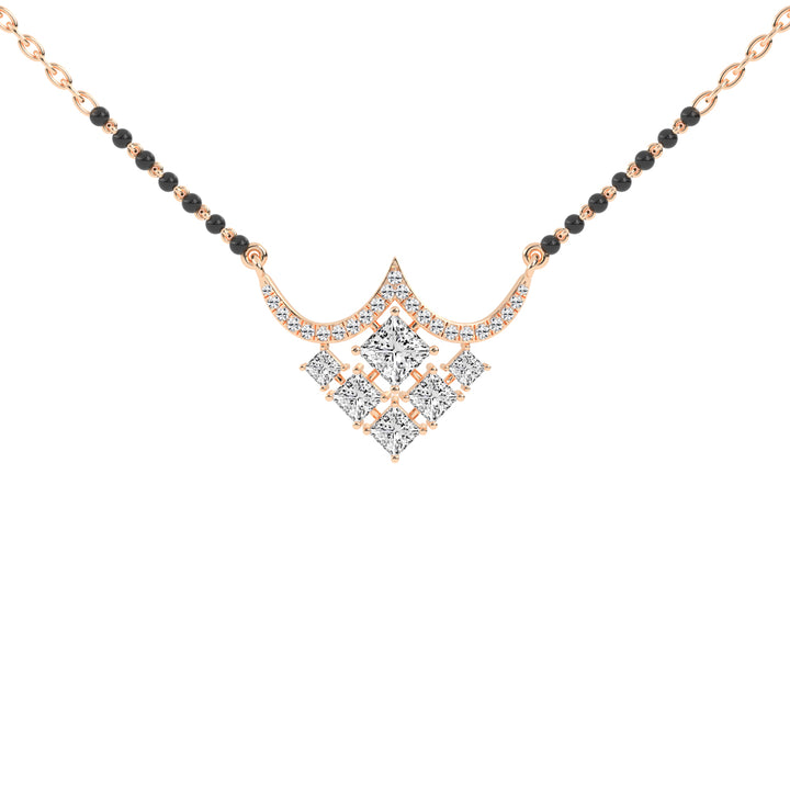 1.75Ct Princess Shape Solitaire Mangalsutra