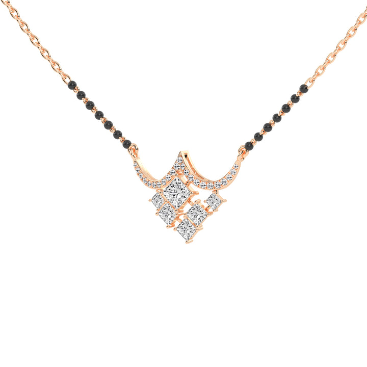 1.75Ct Princess Shape Solitaire Mangalsutra
