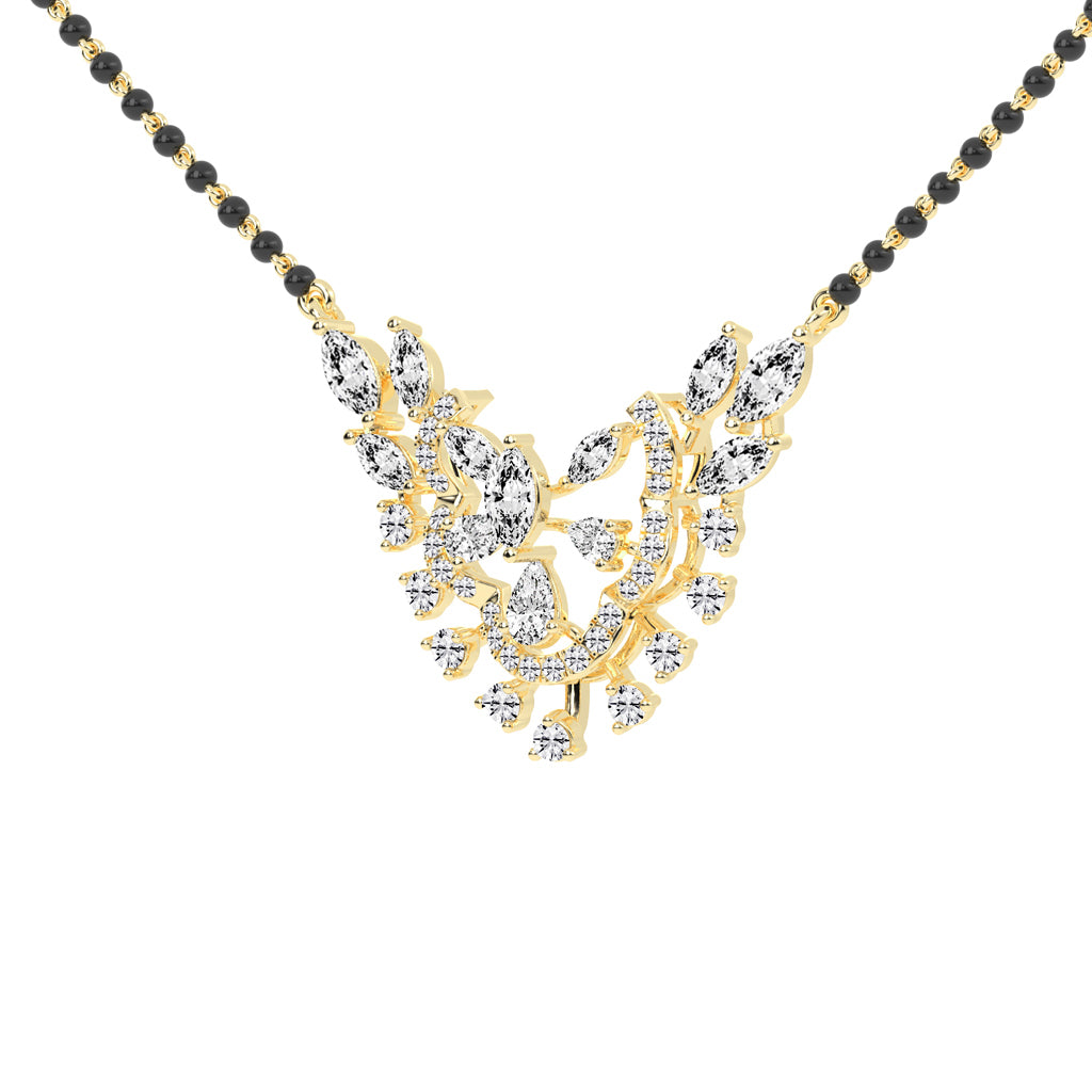 2.50Ct Marquise Shape Fancy Mangalsutra