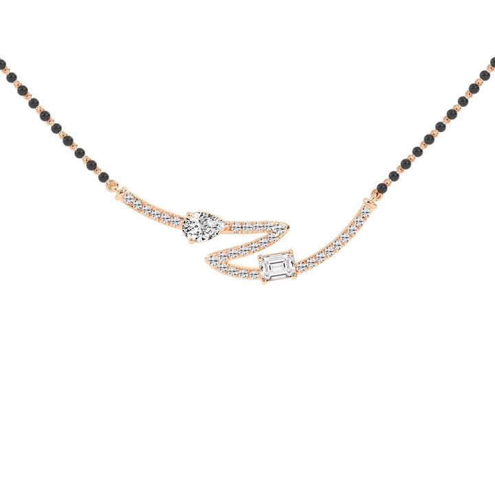 2.25Ct Pear Shape Fancy Mangalsutra