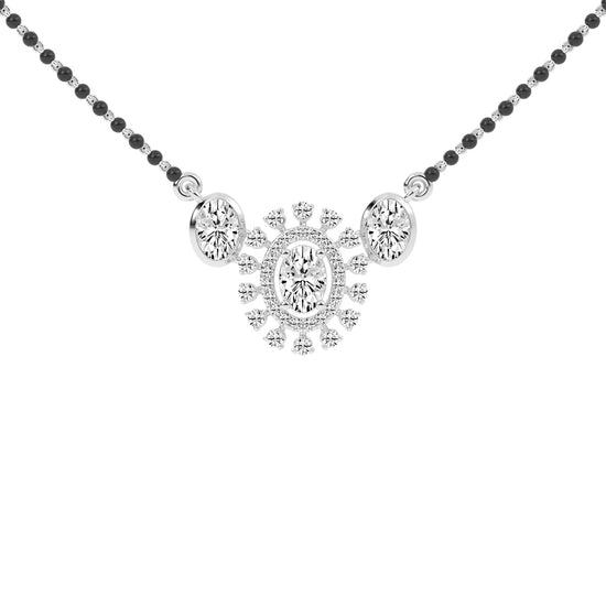 3Ct Oval Shape Fancy Mangalsutra