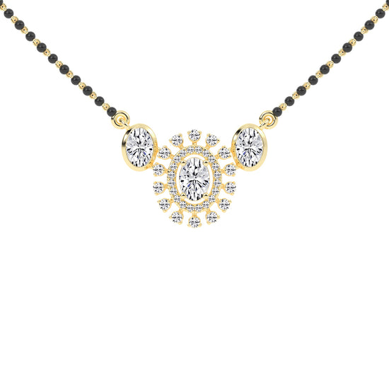 3Ct Oval Shape Fancy Mangalsutra