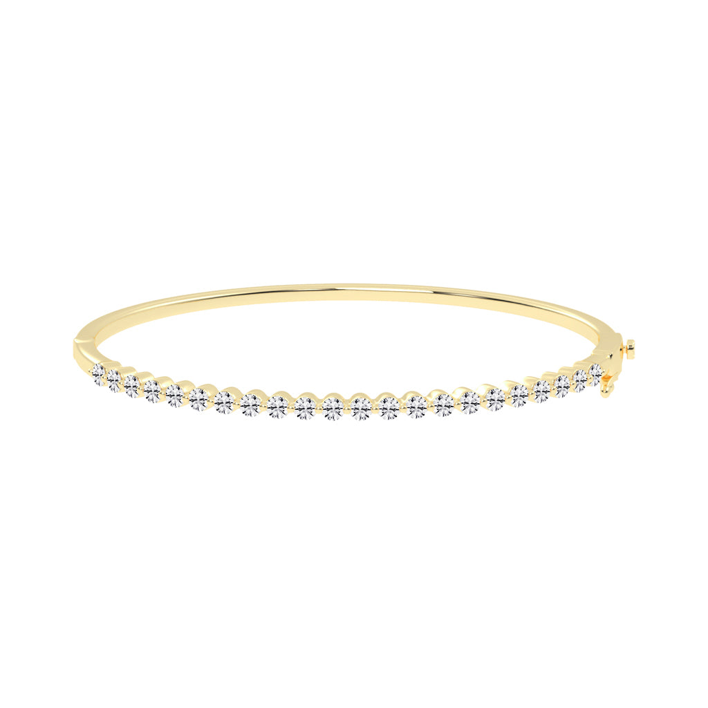 Lira Bar Setting Round Cut Kada Lab Diamond Bracelet