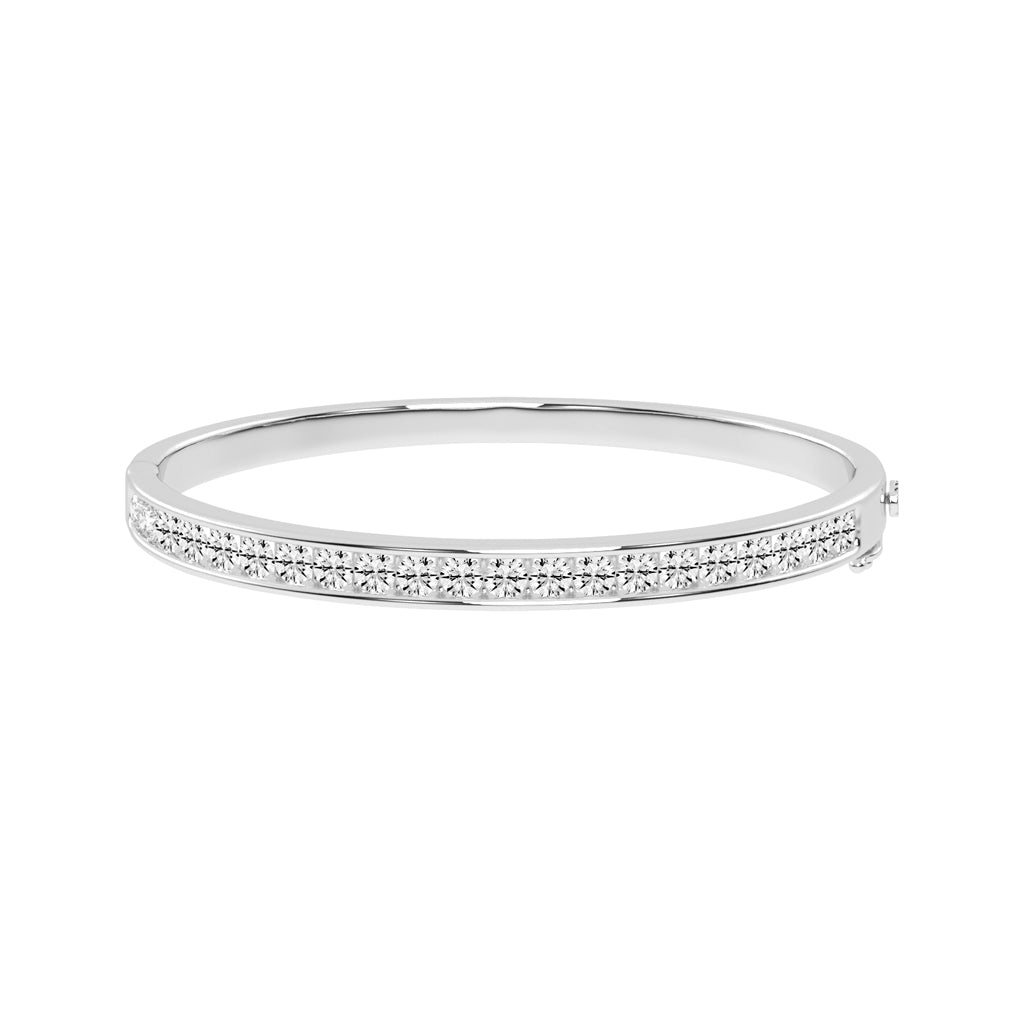 Celina Beaded Round Cut Kada Lab Diamond Bracelet