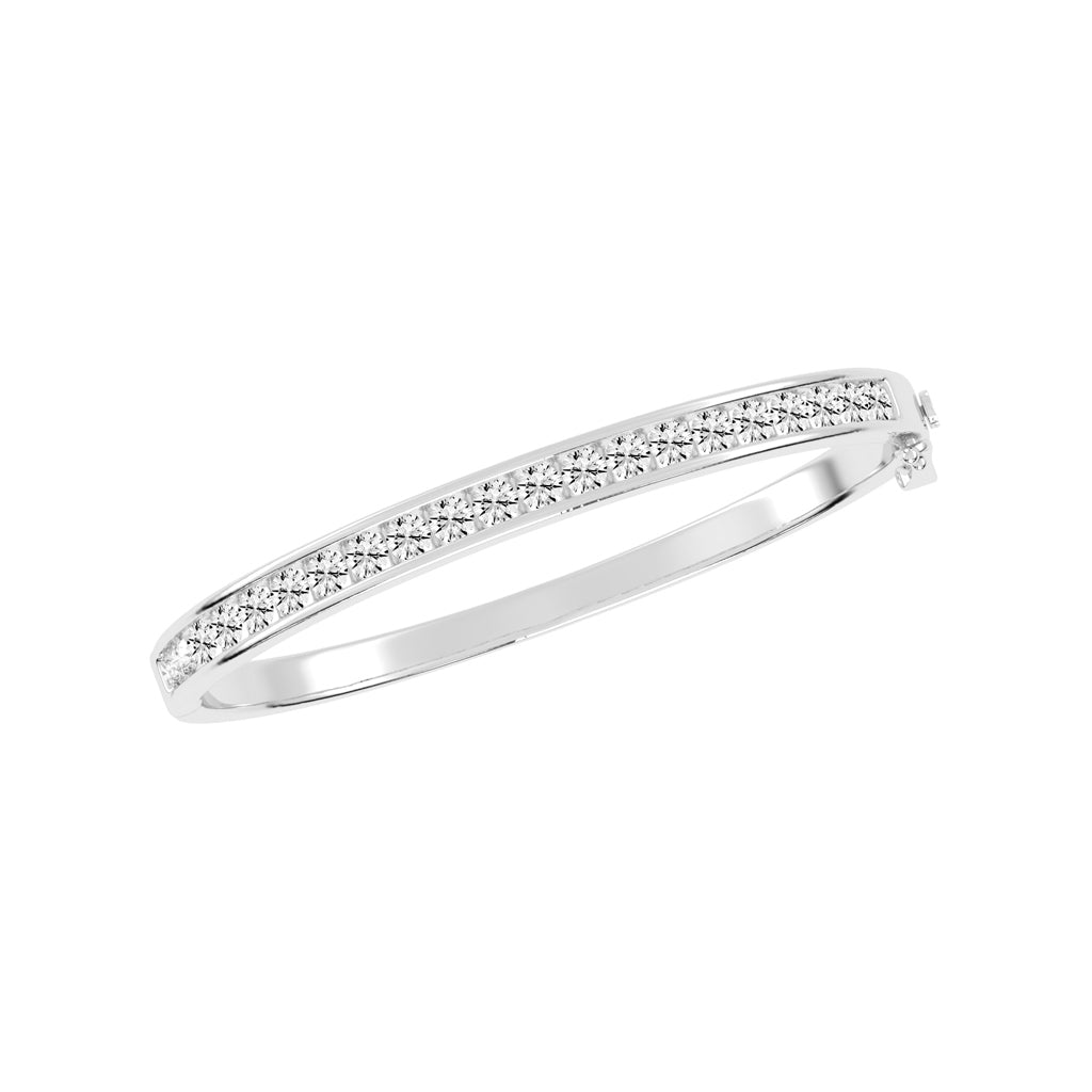 Celina Beaded Round Cut Kada Lab Diamond Bracelet