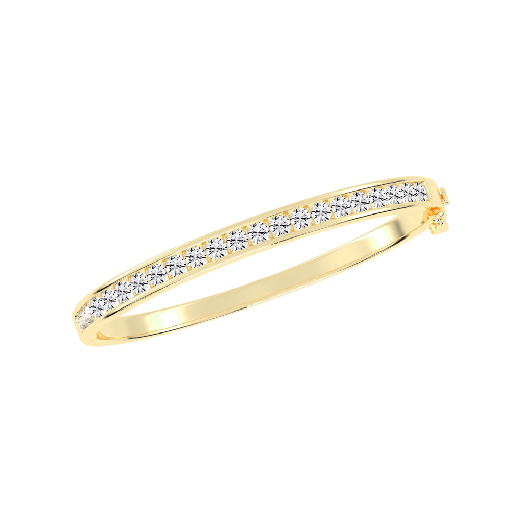 Celina Beaded Round Cut Kada Lab Diamond Bracelet