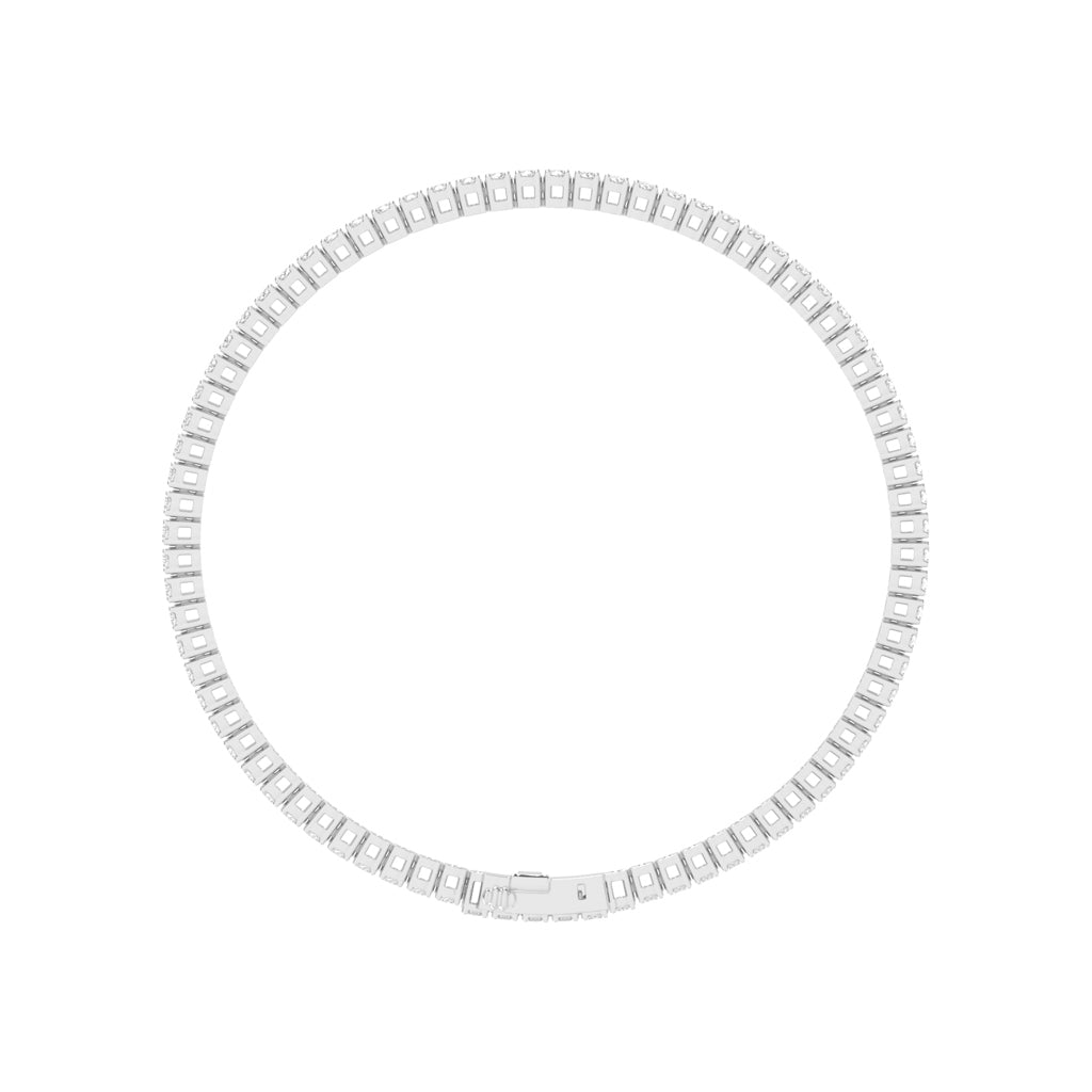 Calista Consistent Setting Oval Cut Tennis Lab Diamond Bracelet