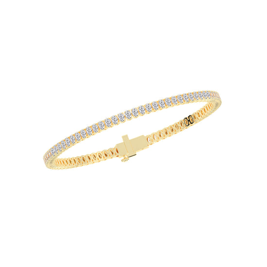 Calista Consistent Setting Oval Cut Tennis Lab Diamond Bracelet