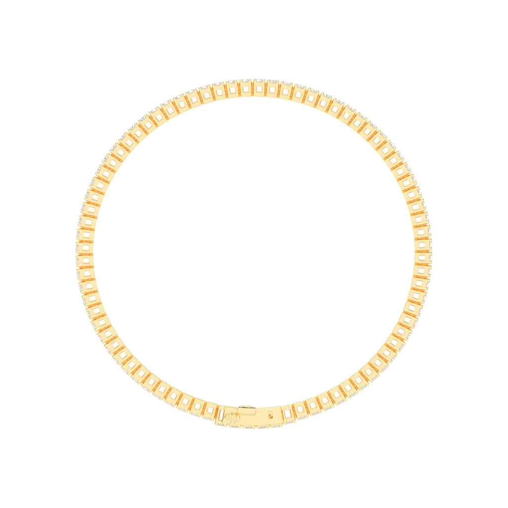 Calista Consistent Setting Oval Cut Tennis Lab Diamond Bracelet