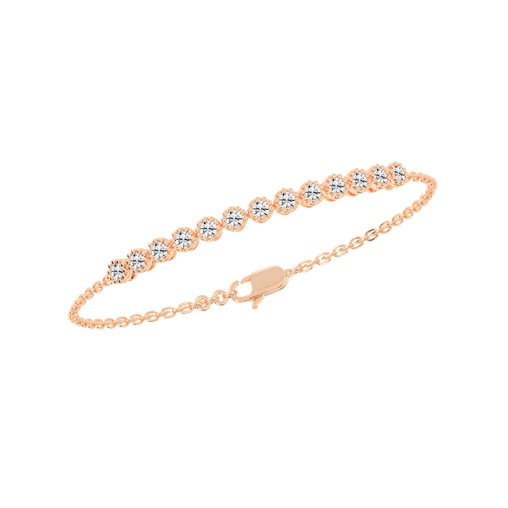 Elara Round Cut Tennis Lab Diamond Bracelet