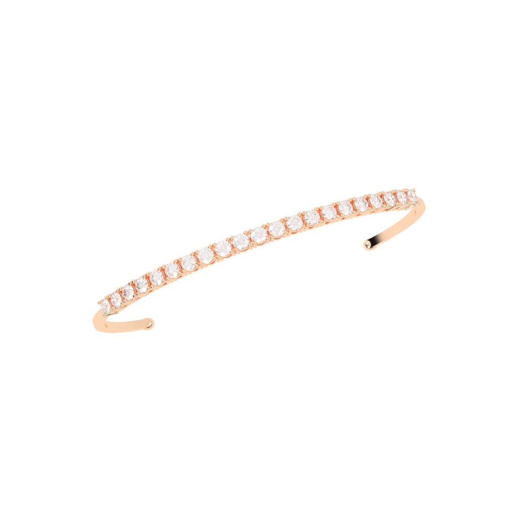 Freya Adjustable Round Cut Kada Lab Diamond Bracelet