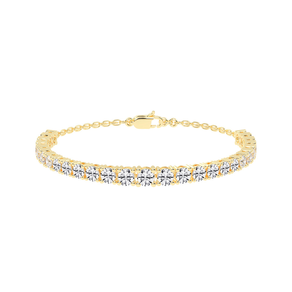 Neva Shared Prong Round Cut Tennis Lab Diamond Bracelet