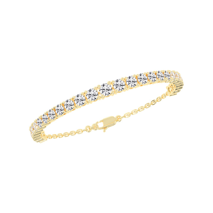 Neva Shared Prong Round Cut Tennis Lab Diamond Bracelet