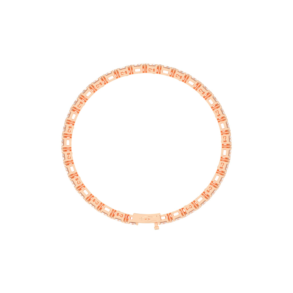 Brio Three Row Round Cut Fancy Lab Diamond Bracelet