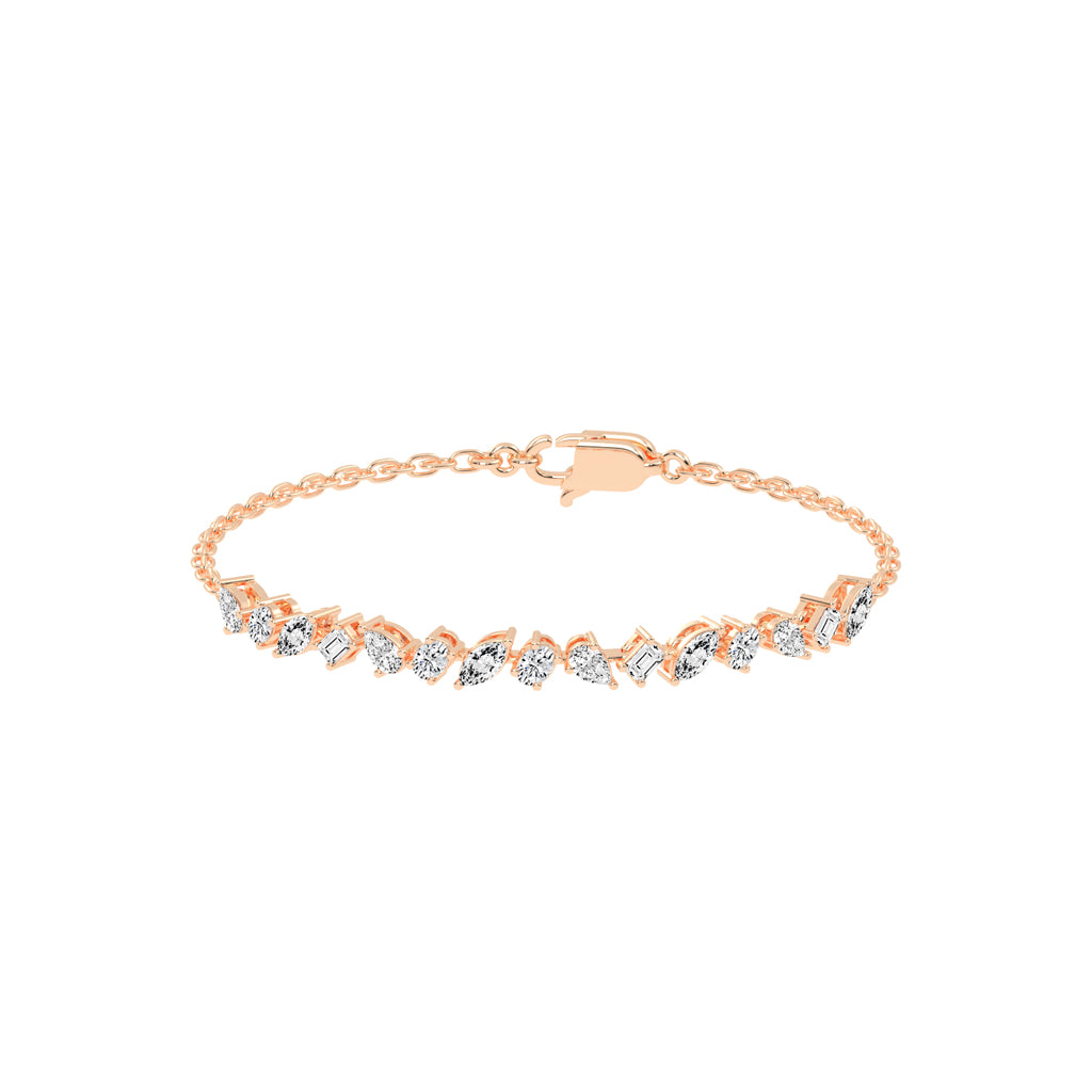 Naida Contemporary Style Fancy Lab Diamond Bracelet