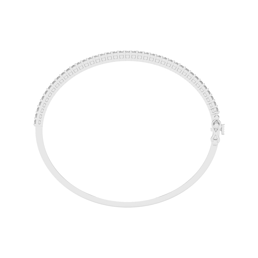 Mylia Three Row Emerald Cut Fancy Lab Diamond Bracelet