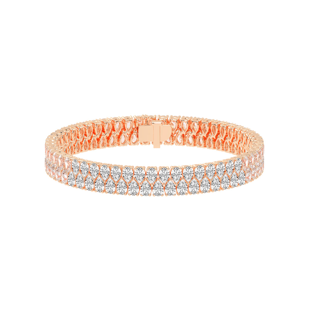 Viera Pear Cut Fancy Lab Diamond Bracelet