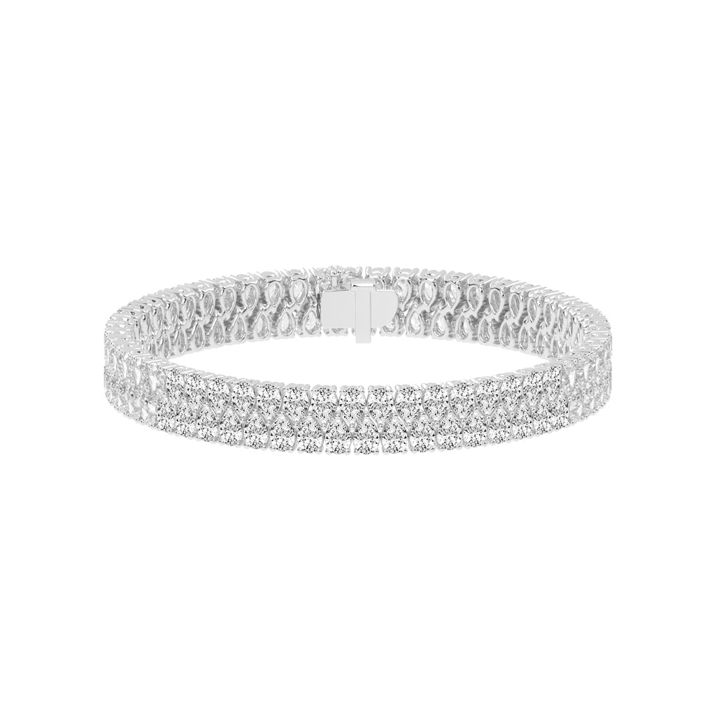 Viera Pear Cut Fancy Lab Diamond Bracelet