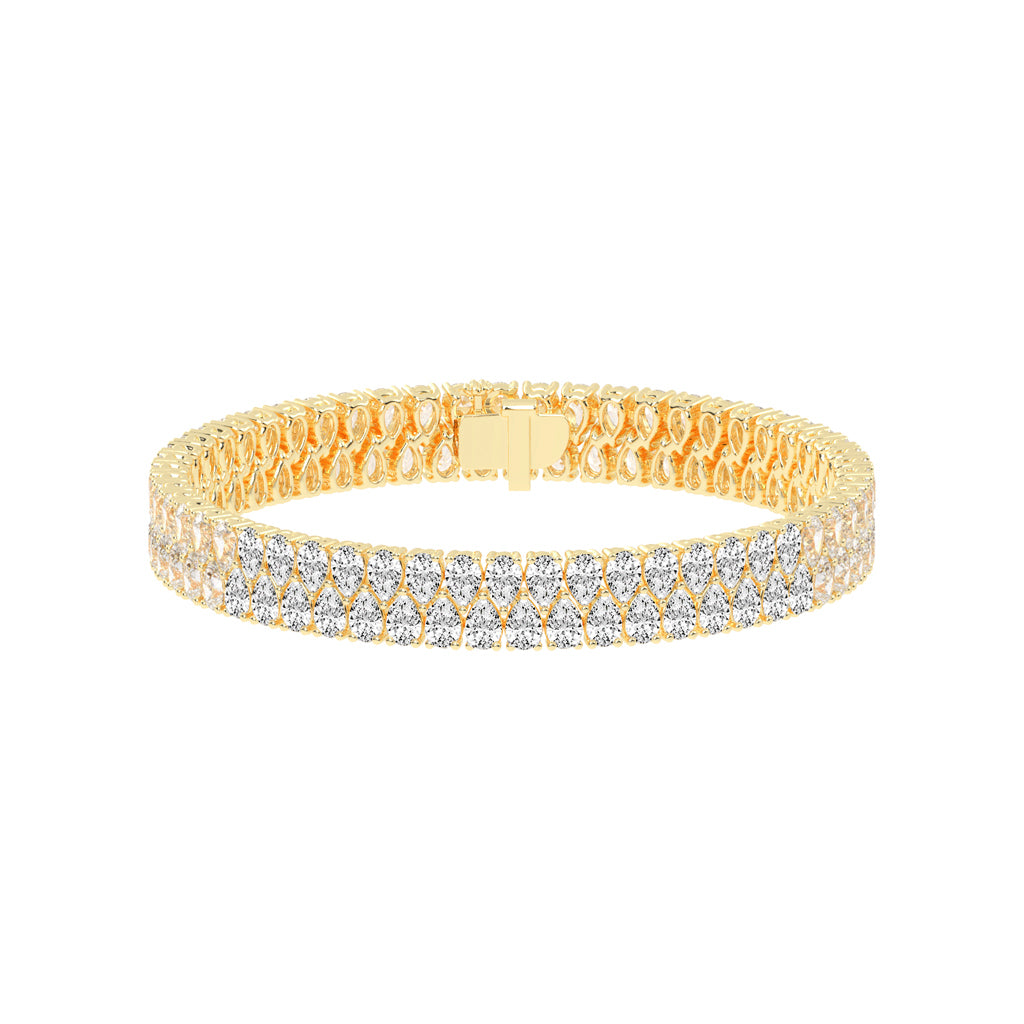 Viera Pear Cut Fancy Lab Diamond Bracelet