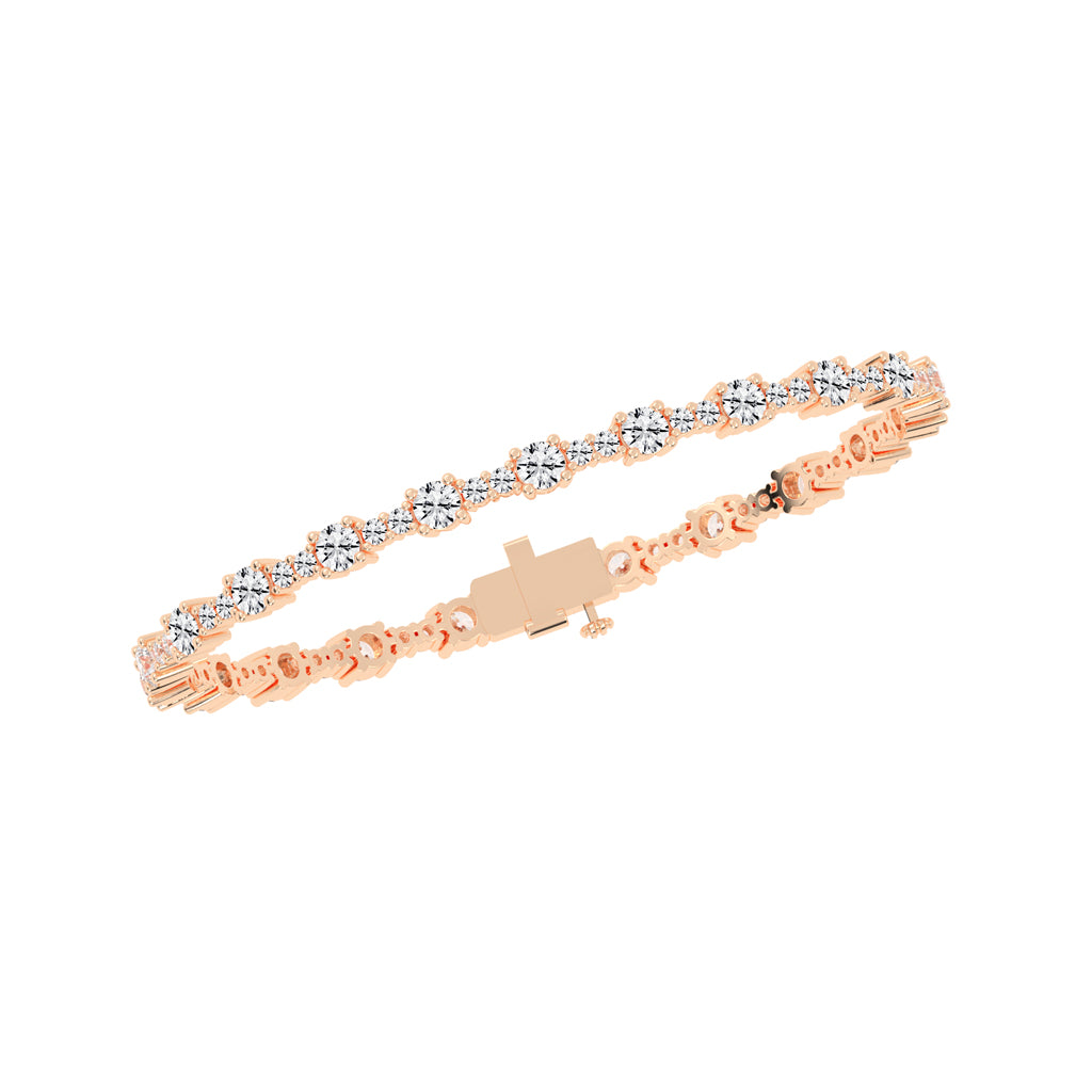 Vellina Round Cut Tennis Lab Diamond Bracelet