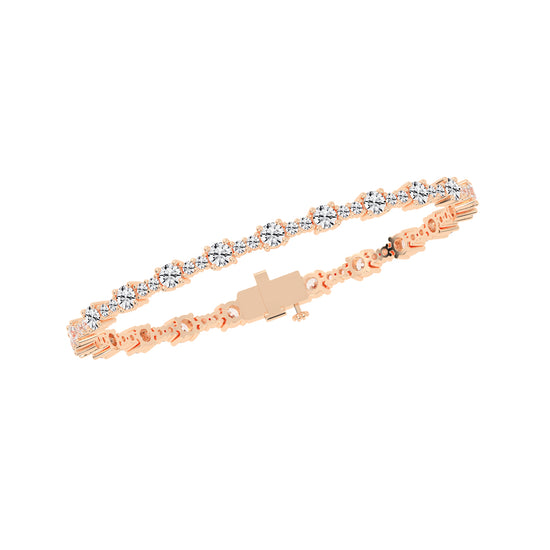 Vellina Round Cut Tennis Lab Diamond Bracelet