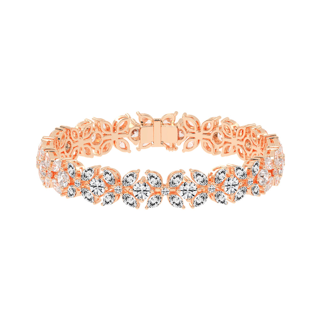 Halcyon Floral Fancy Lab Diamond Bracelet