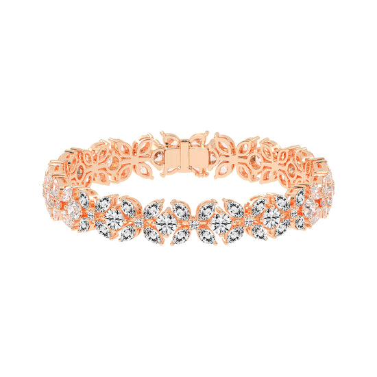 Halcyon Floral Fancy Lab Diamond Bracelet