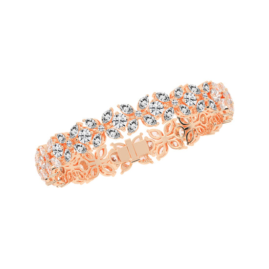 Halcyon Floral Fancy Lab Diamond Bracelet