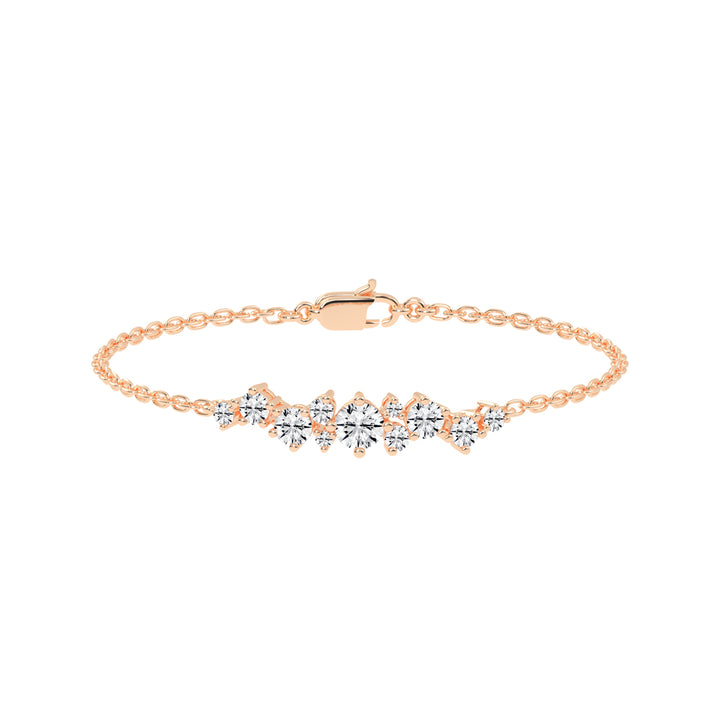 Maren Round Cut Chain Lab Diamond Bracelet