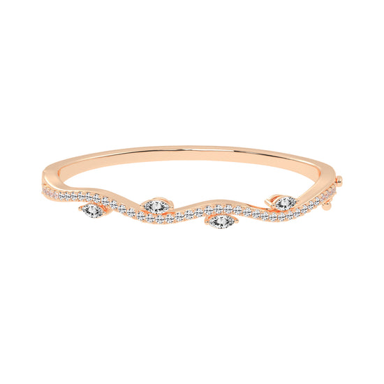 Oriel Marquise Wave Style Kada Lab Diamond Bracelet