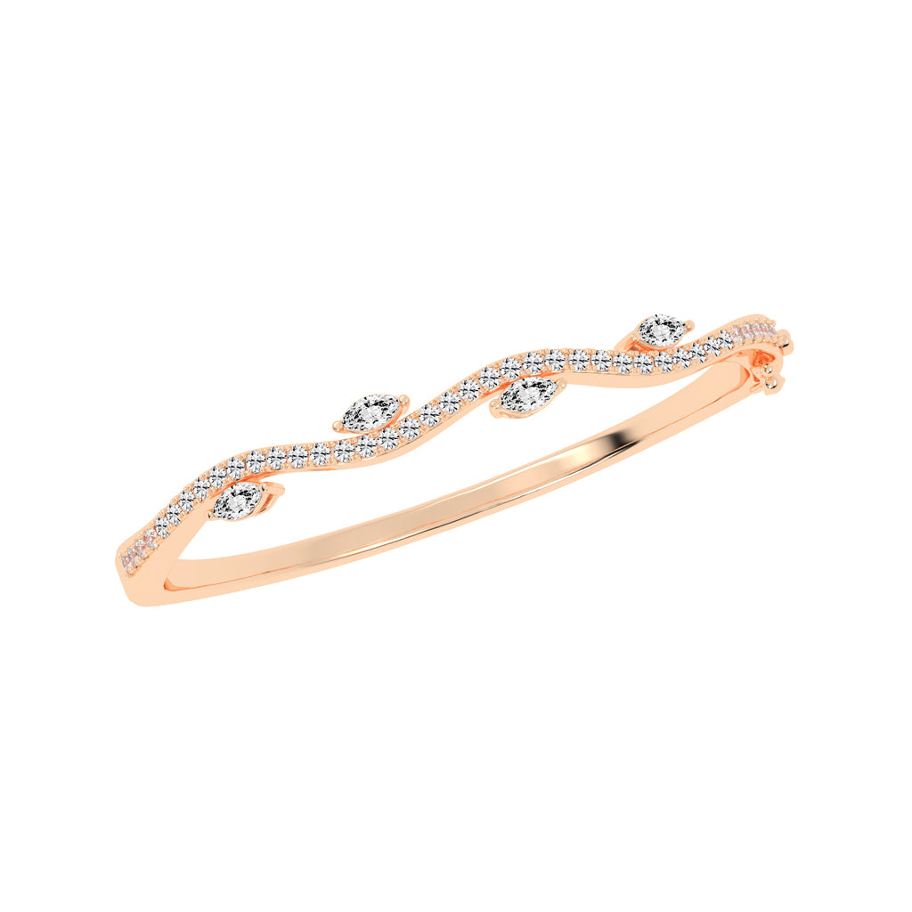 Oriel Marquise Wave Style Kada Lab Diamond Bracelet