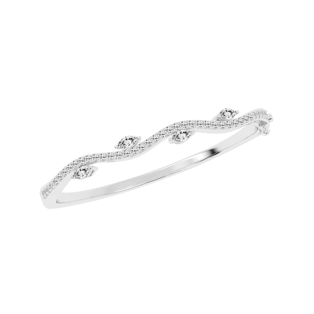 Oriel Marquise Wave Style Kada Lab Diamond Bracelet