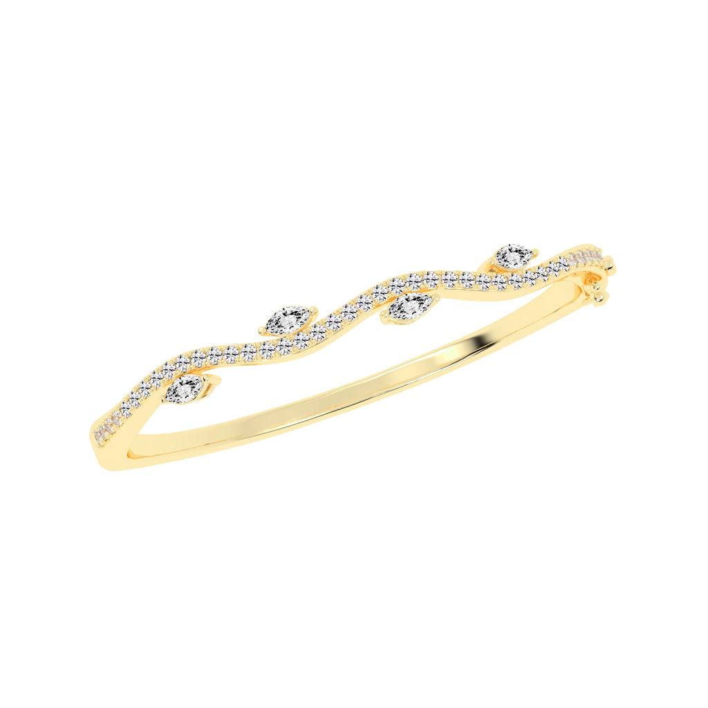 Oriel Marquise Wave Style Kada Lab Diamond Bracelet
