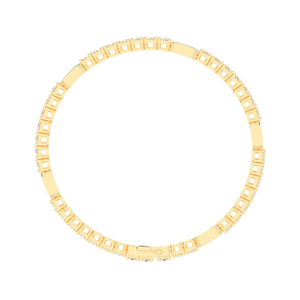 Nixie 6Ct Emerald Cut Fancy Lab Diamond Bracelet